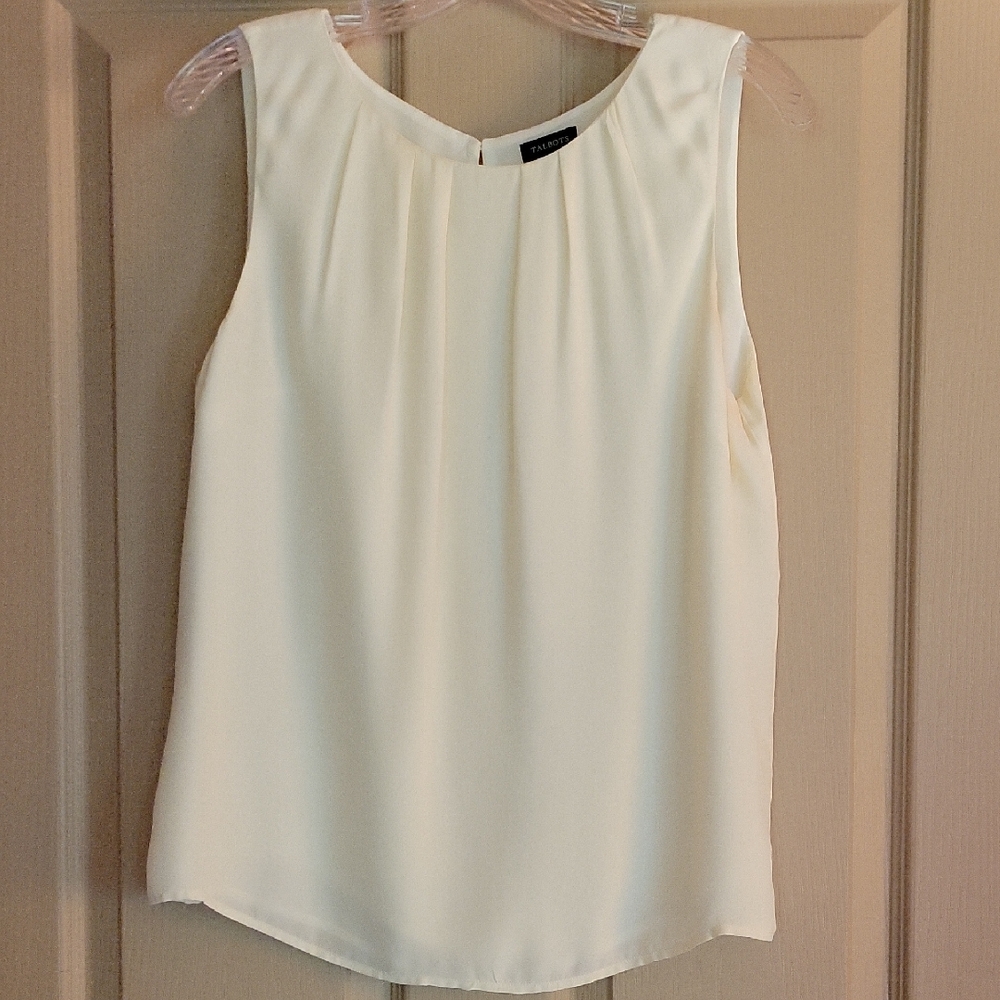 Talbots Cream Sleeveless Blouse